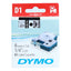 DYMO D1 POLY 6MM x 7M BLK/CLR BB1 (43610) (BOX OF 5)