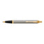 PARKER IM BRUSHED METAL GOLD TRIM BALLPEN