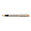 PARKER IM BRUSHED METAL GOLD TRIM ROLLERBALL